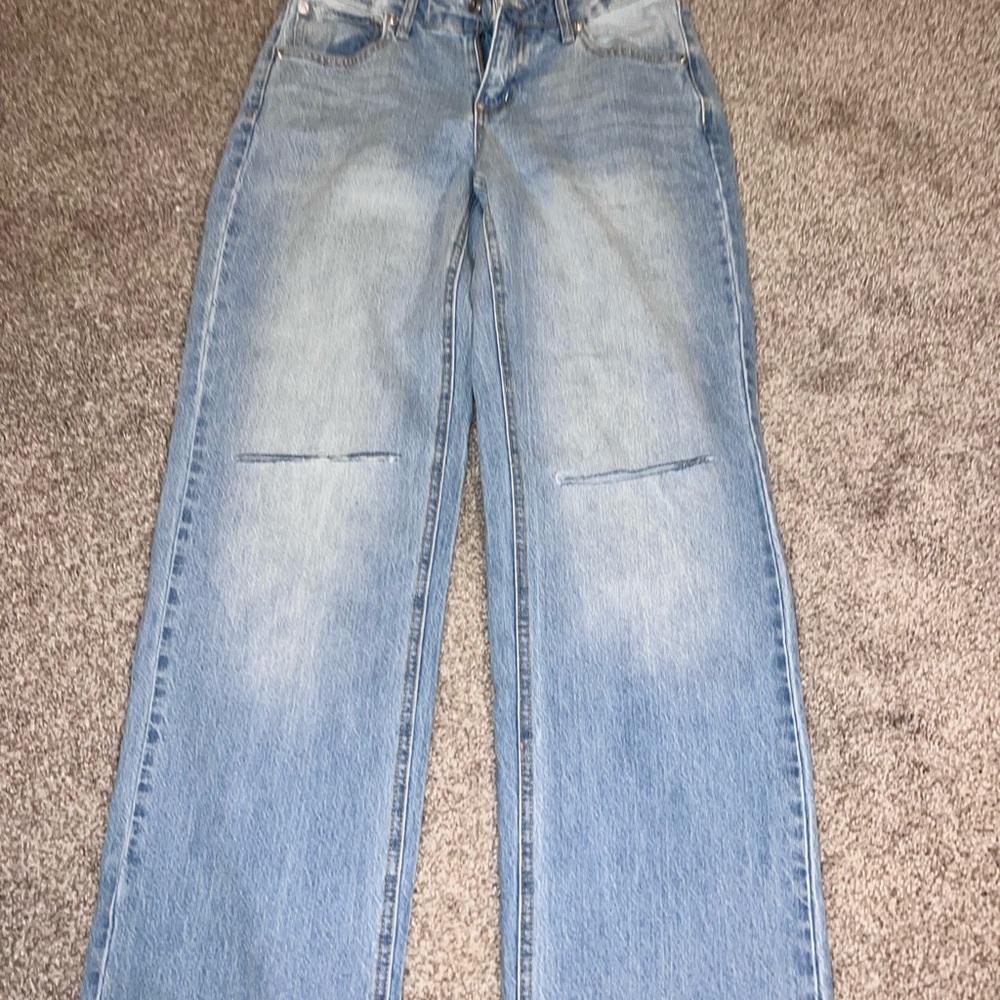Fashion Nova Light Blue Boyfriend Jeans